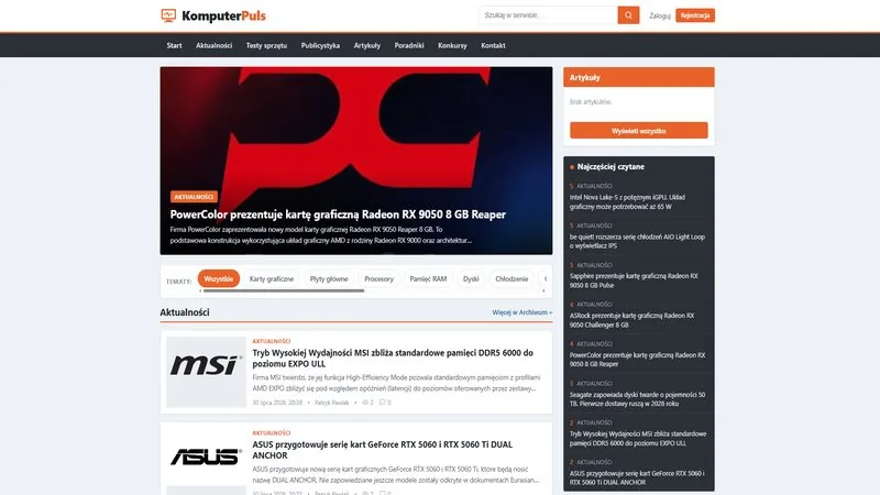 Komputer Puls - strona internetowa