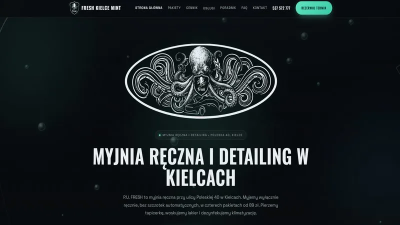 Myjnia FRESH Kielce - strona internetowa