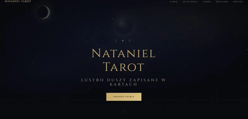 Nataniel Tarot - strona internetowa