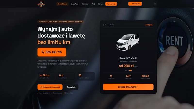 Rent a Car24 - strona internetowa